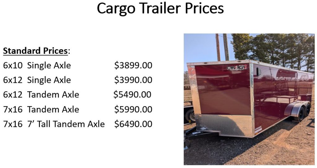 Cargo Trailer Price List for Web 4_30_26