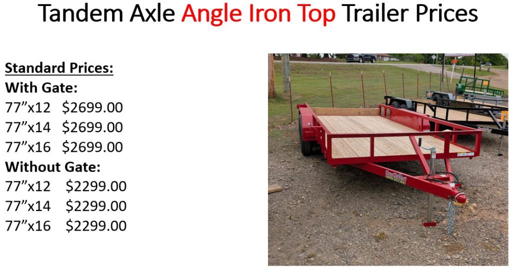 Tandem Axle AI Price List for Web 4_30_26